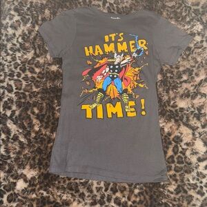 Marvel Gray Tee with Logo Print